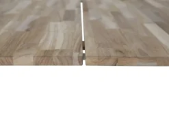 Regald matbord 200 cm - Vit/ljus teak