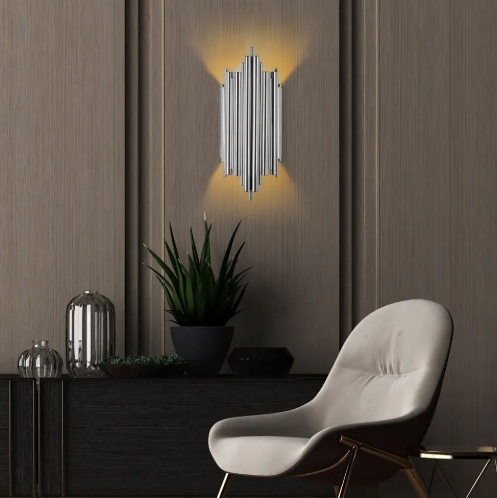 Reis vägglampa 13342 - Krom