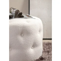 Respit sittpuff - Vit teddy