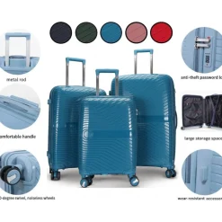 Resväskor 3-set med kodlås - Oslo