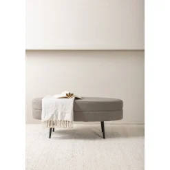 Rino sittpuff - Gråbeige teddy