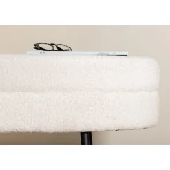 Rino sittpuff - Vit teddy