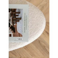 Rino sittpuff - Vit teddy