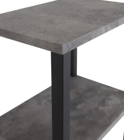 Rise sängbord - Svart/betongimitation