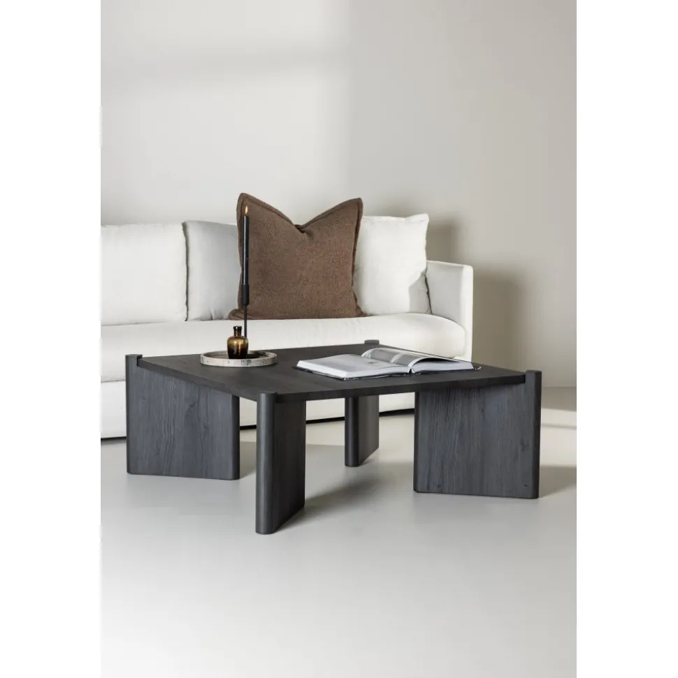 Rogaland soffbord 100 x 100 cm - Svart