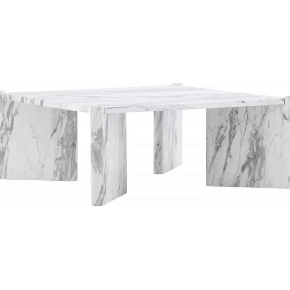 Rogaland soffbord 100 x 100 cm - Vit