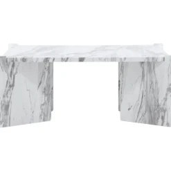 Rogaland soffbord 100 x 100 cm - Vit