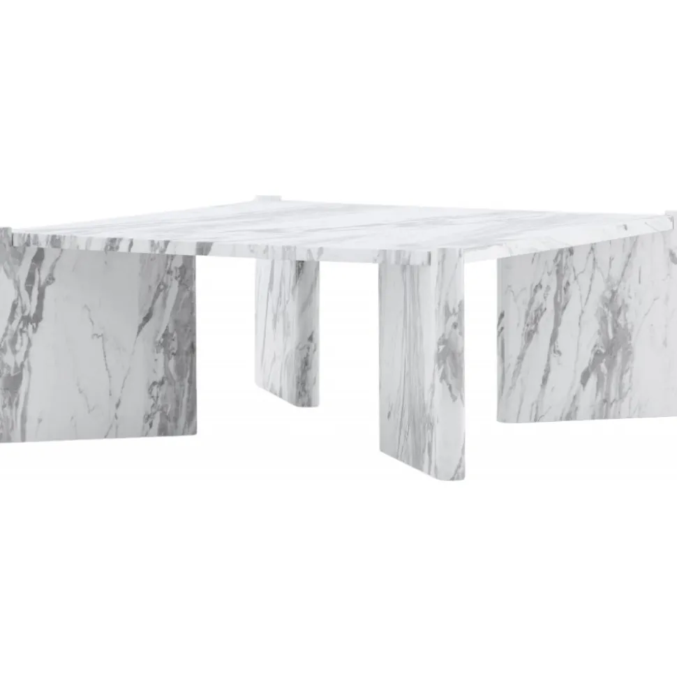 Rogaland soffbord 100 x 100 cm - Vit