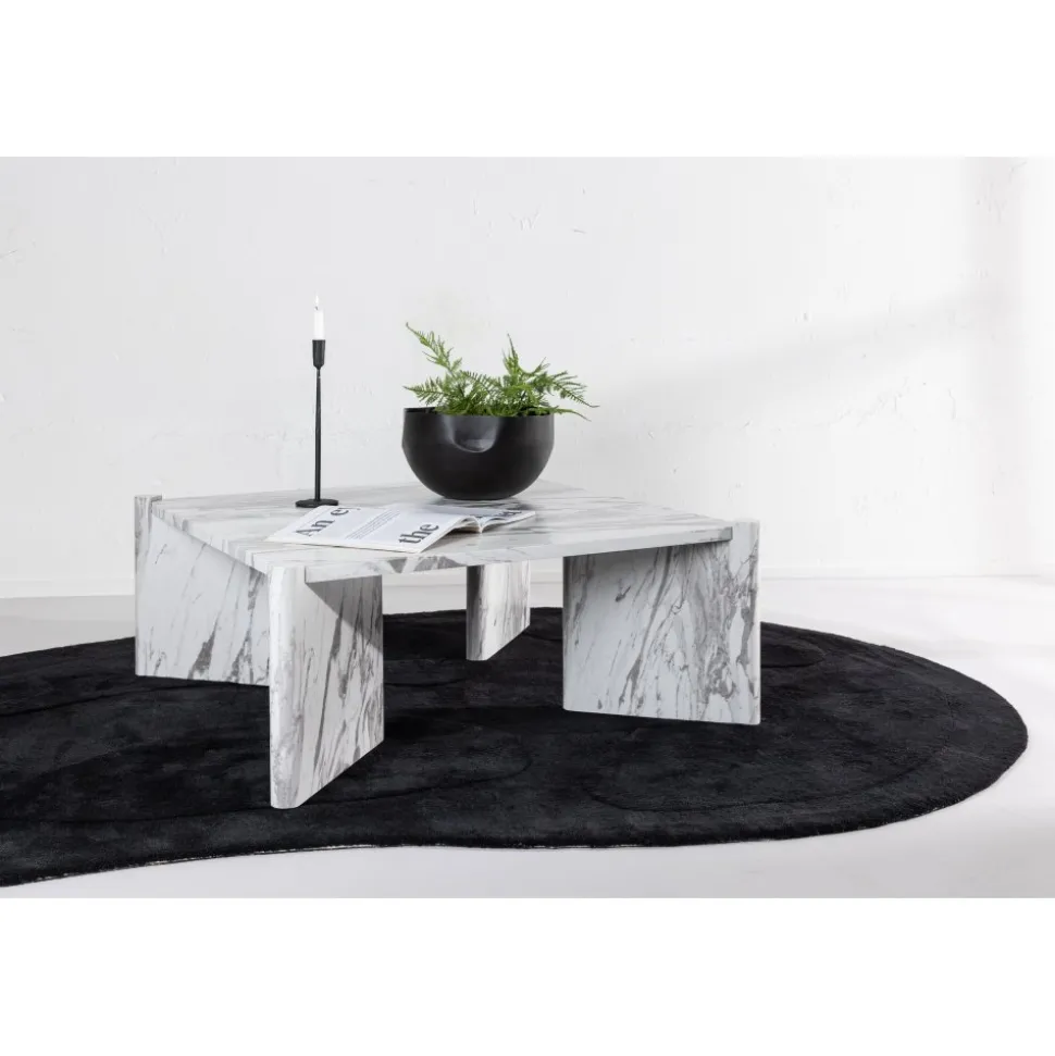 Rogaland soffbord 100 x 100 cm - Vit