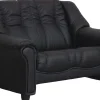 Rom 2-sits soffa i svart PU