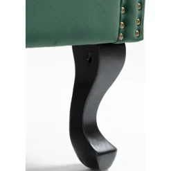 Öronlappsfåtölj i grön sammet