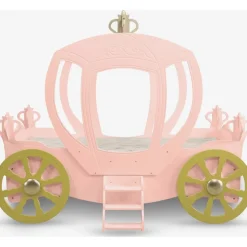 Rosa prinsessvagn barnsäng - 90 x 190 cm