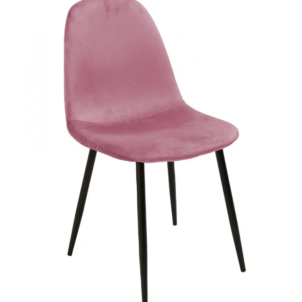 Rosvik matgrupp, matbord med 4 st Carisma sammetsstolar - Rosa/Svart + 4.00 x Stolsdyna