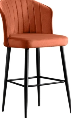 Rubi barstolset - Tegelröd/svart