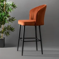 Rubi barstolset - Tegelröd/svart