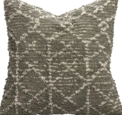 Rune kuddfodral 50 x 50 cm - Grön/Creme