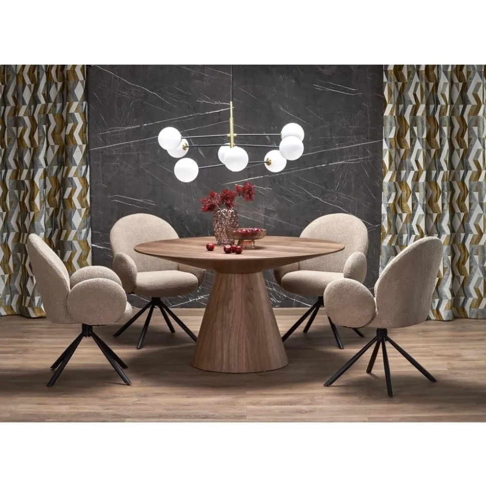 Runt matbord i valnöt - Float