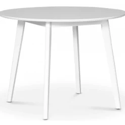 Runt matbord med 4 st svarta pinnstolar + 3.00 x Möbeltassar