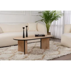 Sable soffbord 119 x 60 cm - Safir ek/svart