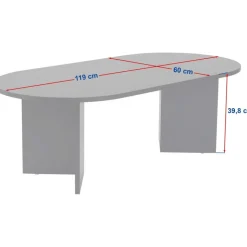 Sable soffbord 119 x 60 cm - Svart