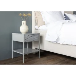 Sacramento sängbord - Ljusgrå