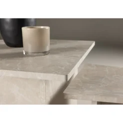 Sala soffbord 40/60 x 40/60 cm - Beige marmorlook