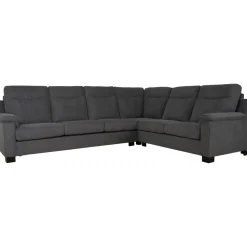 Salem hörnsoffa i mörkgrått tyg