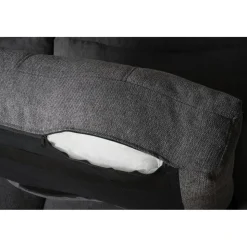 Salem hörnsoffa i mörkgrått tyg