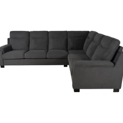 Salem hörnsoffa i mörkgrått tyg