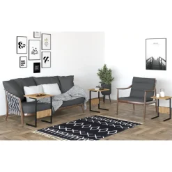 Sali satsbord 32/36/40 x 32/36/40 cm - Svart/mörkbrun