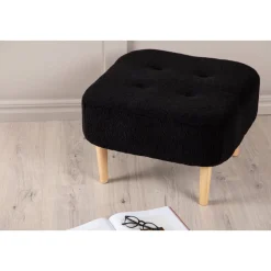 Salina sittpuff - Svart