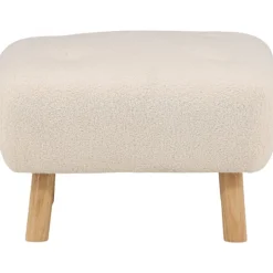 Salina sittpuff - Vit teddy