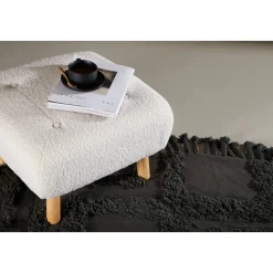 Salina sittpuff - Vit teddy