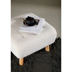 Salina sittpuff - Vit teddy