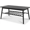 Saltö soffbord med hylla 110 x 60 cm - Svart + Möbeltassar