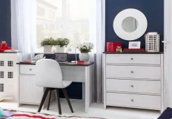 Salvador skrivbord 120 cm - Vit/svart