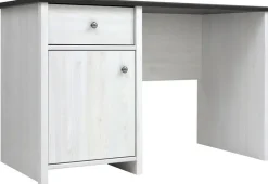 Salvador skrivbord 120 cm - Vit/svart + Möbeltassar