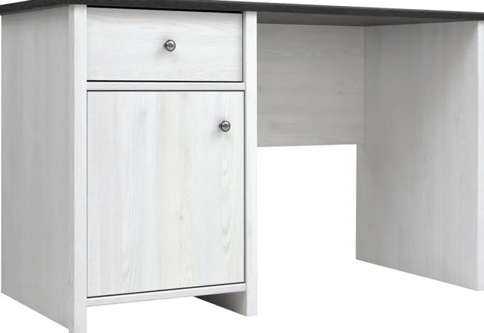 Salvador skrivbord 120 cm - Vit/svart + Möbeltassar