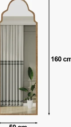 Samaran golvspegel - Safir ek + Karta med möbeltassar på köpet!