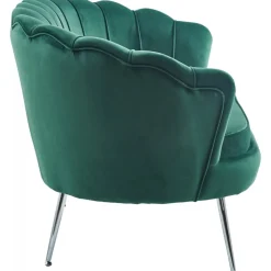 Sammets soffa grön 2-sits - Kingsley + Textilrengöring för möbler