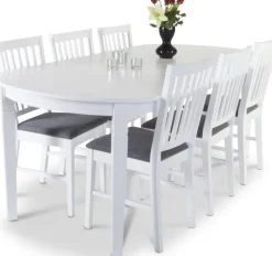Sandhamn matgrupp - Bord med 6 st stolar + 4.00 x Möbeltassar