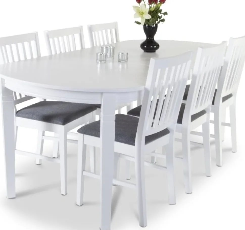 Sandhamn matgrupp - Bord med 6 st stolar + 4.00 x Möbeltassar