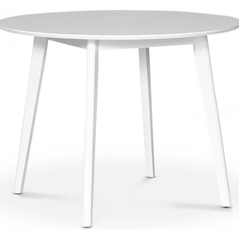 Sandhamn vitt runt matbord Ø100 cm + Fläckborttagare för möbler