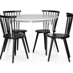 Sandhamn vitt runt matbord Ø100 cm + Fläckborttagare för möbler
