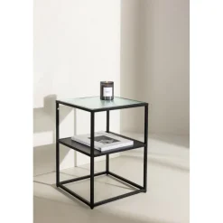 Sao paulo sidobord 40 x 40 cm - Svart