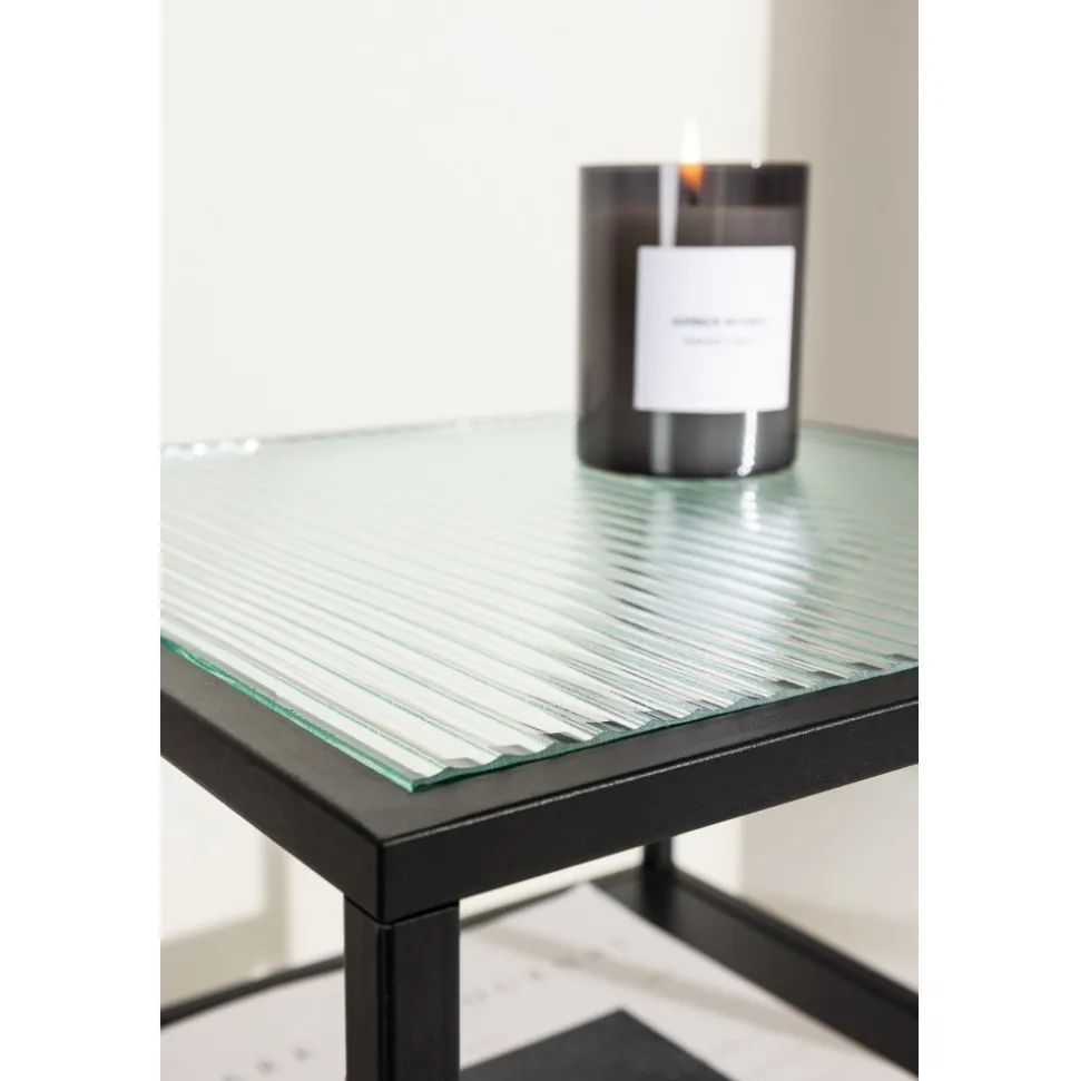 Sao paulo sidobord 40 x 40 cm - Svart