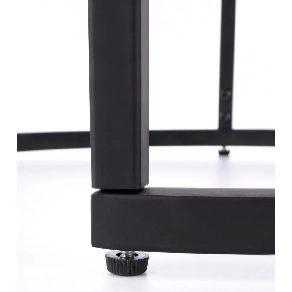 Satsbord valnöt/svart Ø43/53 cm - Tore