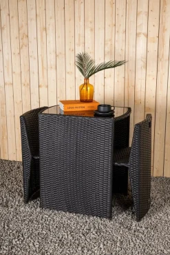 Savanna cafégrupp - Grå + Textilskydd för utemöbler