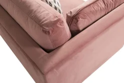 Savanna fåtölj - Rosa (sammet)/mässing