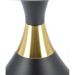 Scalita soffbord Ø50 cm - Svart marmor/svart/guld